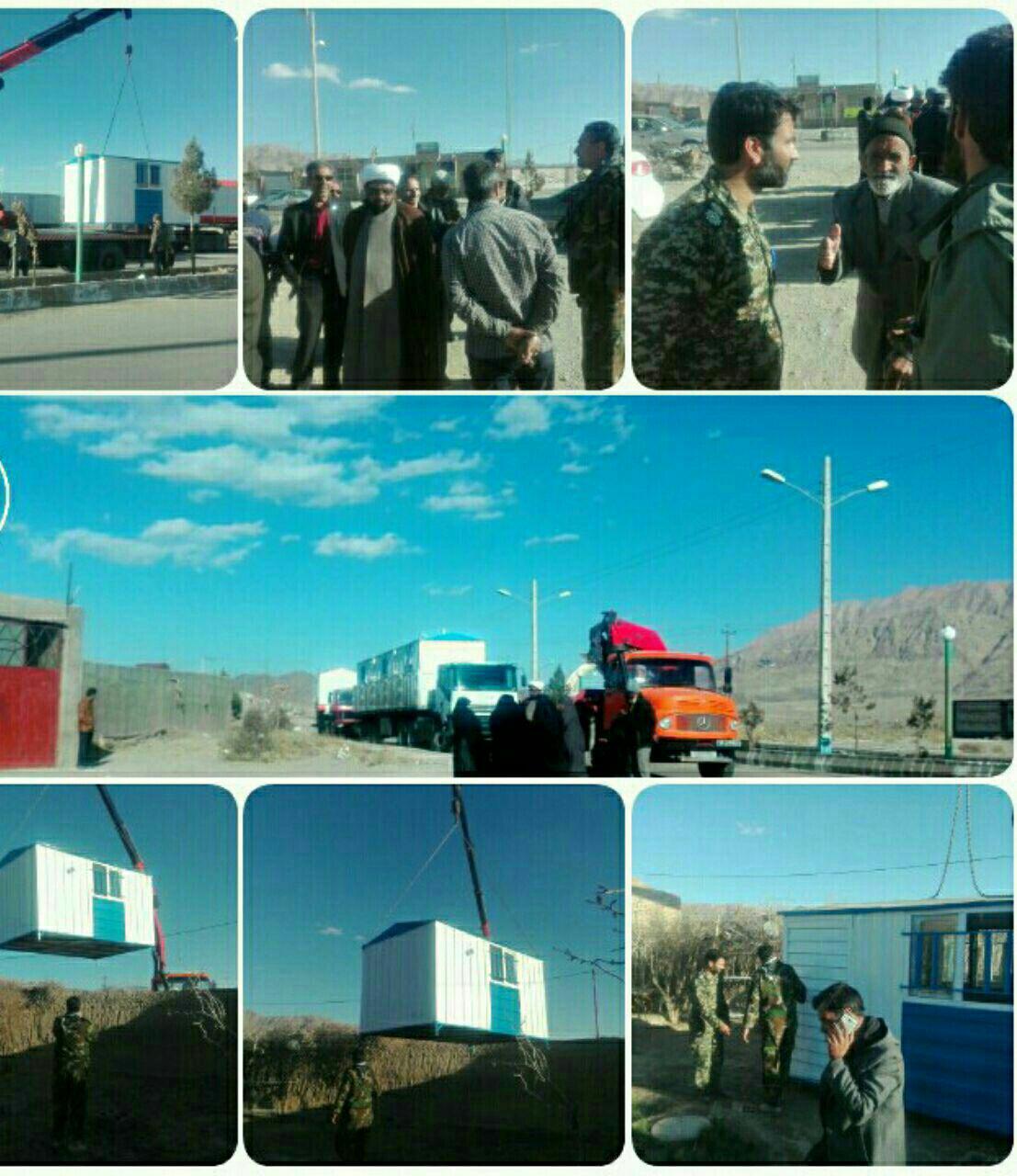 واگذاری هفت کانکس به  زلزله زدگان کوهبنان