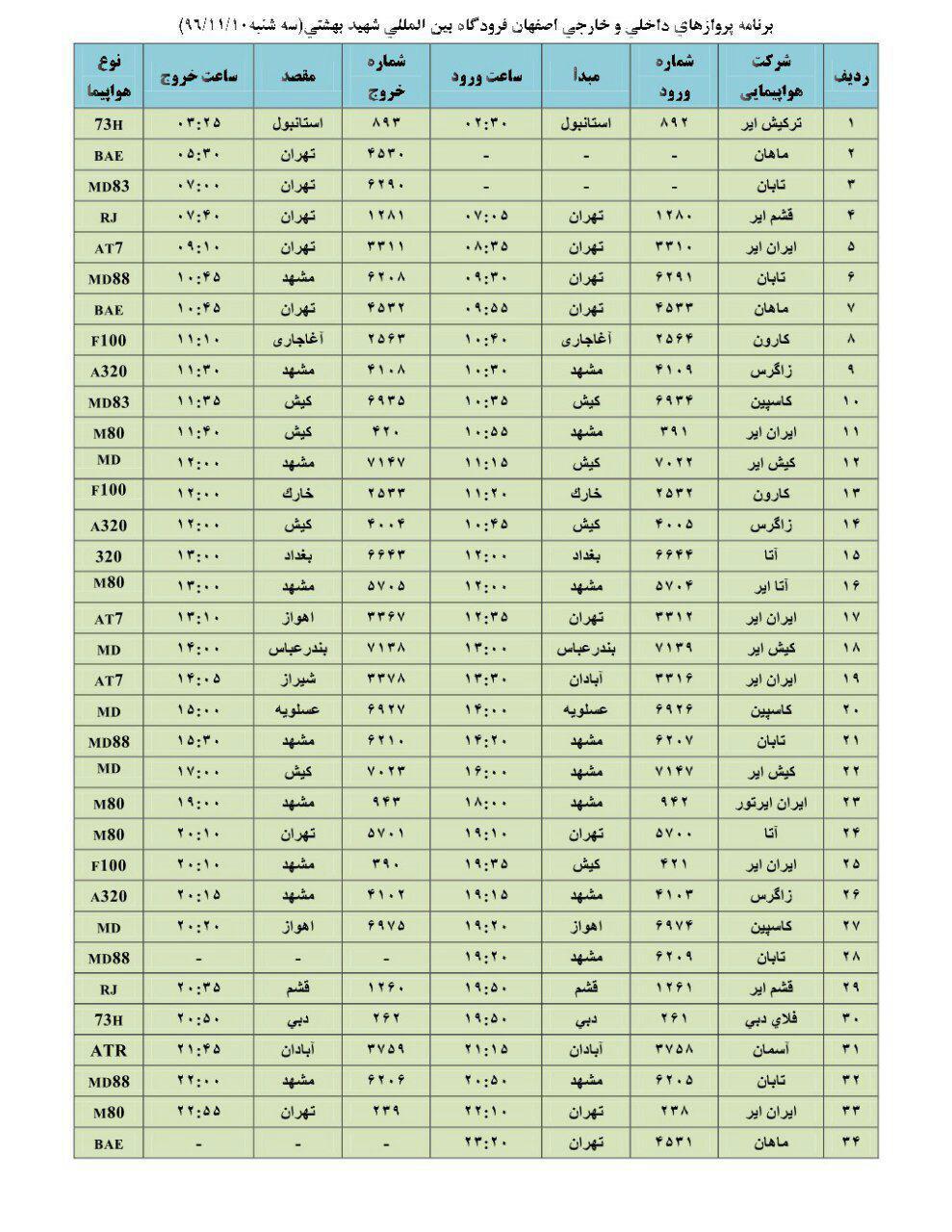 34پرواز در آسمان اصفهان
