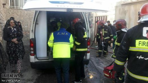 سوختگی شدید یک زوج در آتش سوزی منزل مسکونی + عکس