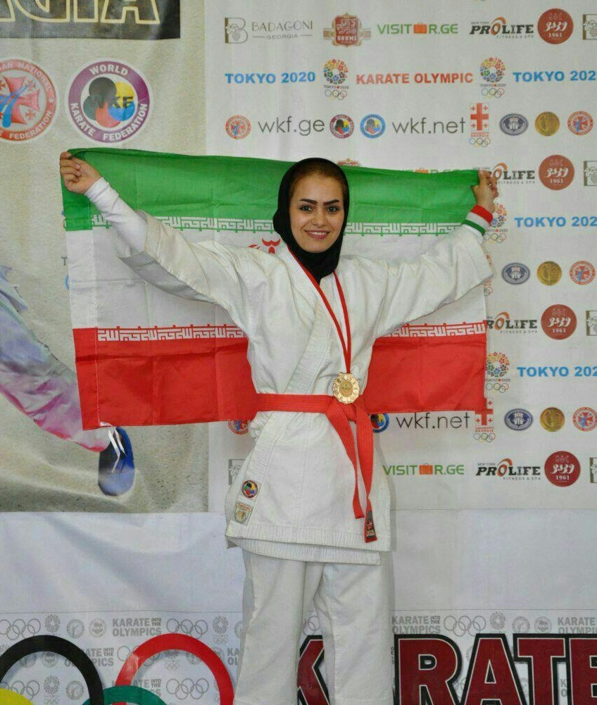 مدال نقره بانوی کاراته‌کای خراسان جنوبی در مسابقات گرجستان