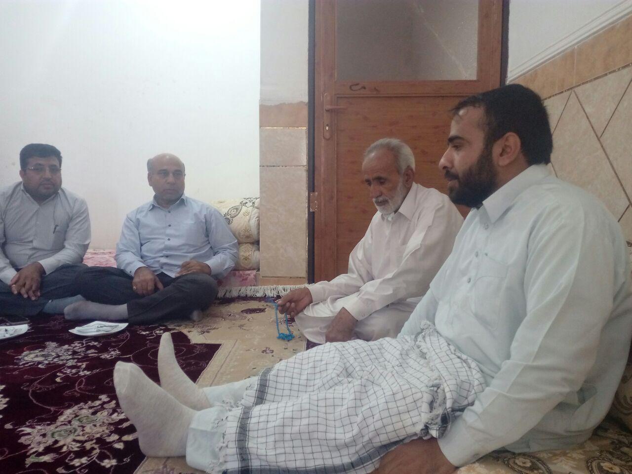 عیادت از جانباز مدافع حرم درکهنوج