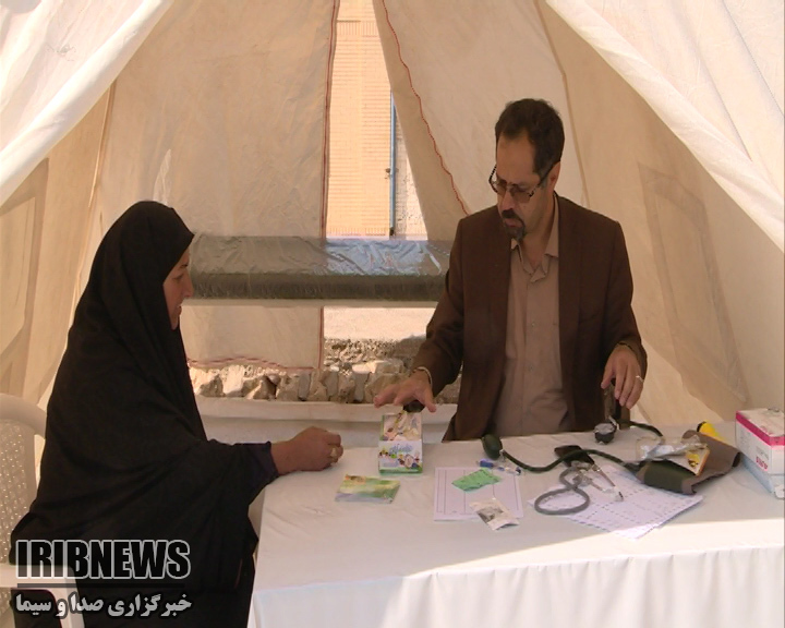 برپایی بیمارستان صحرایی در اردل + فیلم