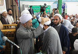 مراسم عمامه‌گذاری جمعی از طلاب جهرم