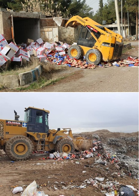 معدوم سازی مواد غذایی تاریخ مصرف گذشته در مرودشت