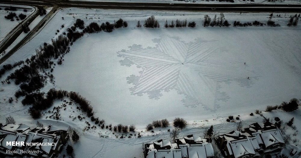 هنری روی برف +تصاویر