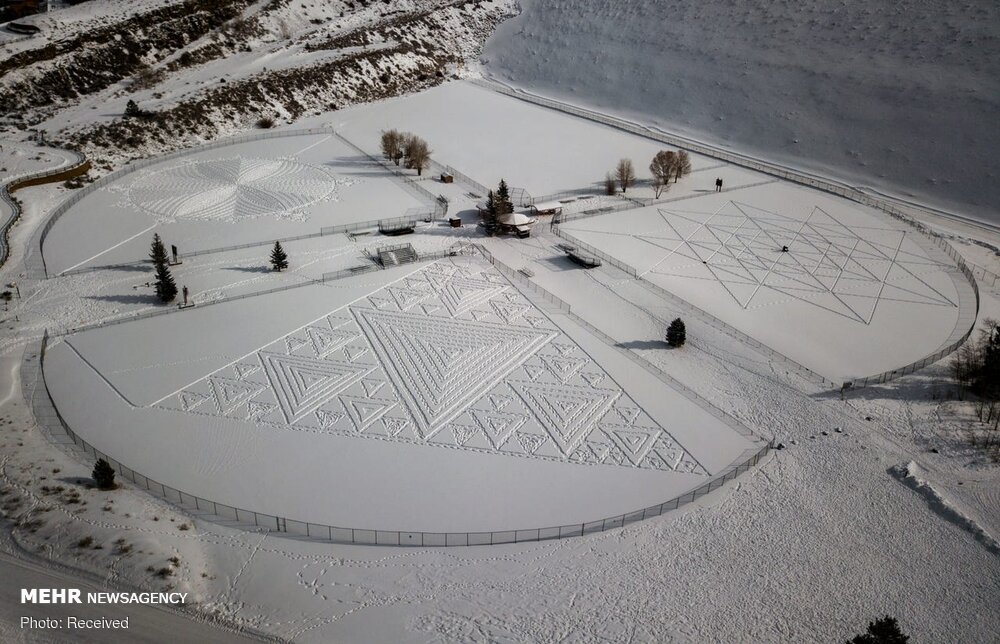 هنری روی برف +تصاویر