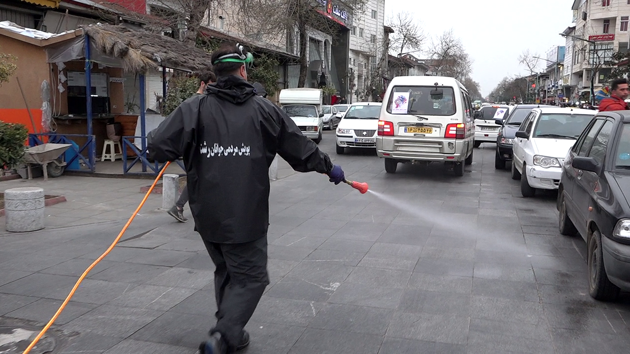 ضدعفونی مناطق حاشیه ای شهر رشت