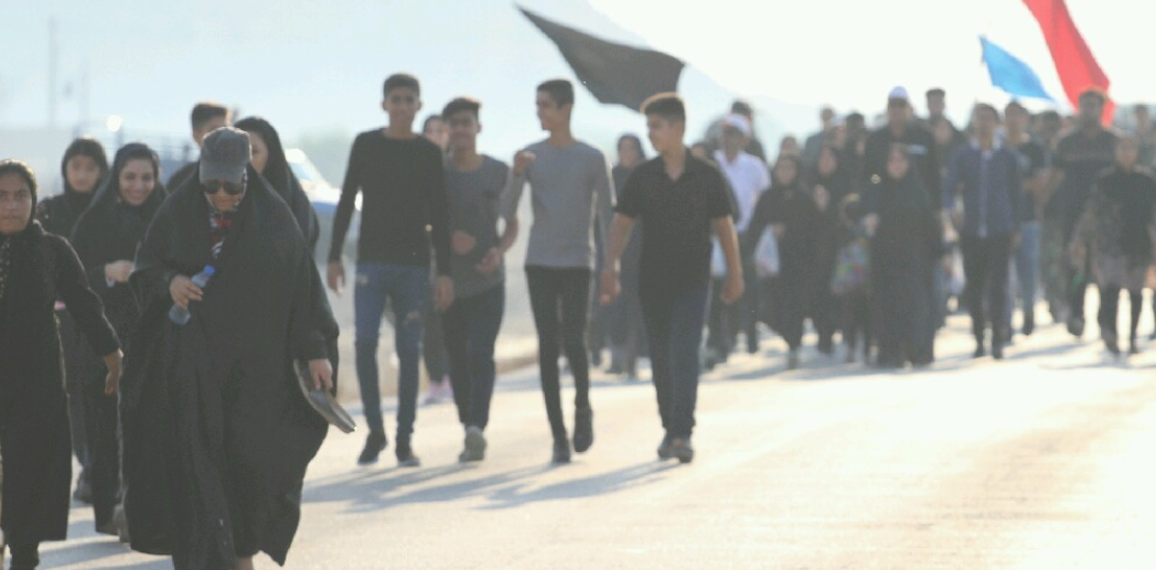 پیاده روی  جاماندگان اربعین به روایت تصویر