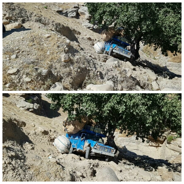 سقوط وانت بار سایپا به دره در محور دیشموک-باغملک