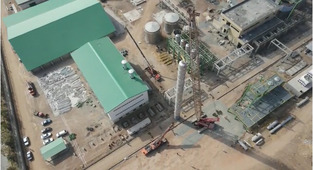 نخستین سازه برج تقطیر زیست پالایشگاهی کشور نصب شد