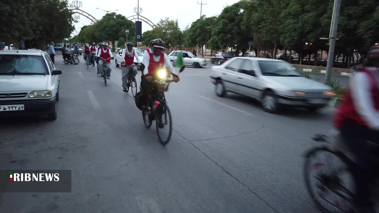 شهرستان بشرویه زائران دوچرخه سوار