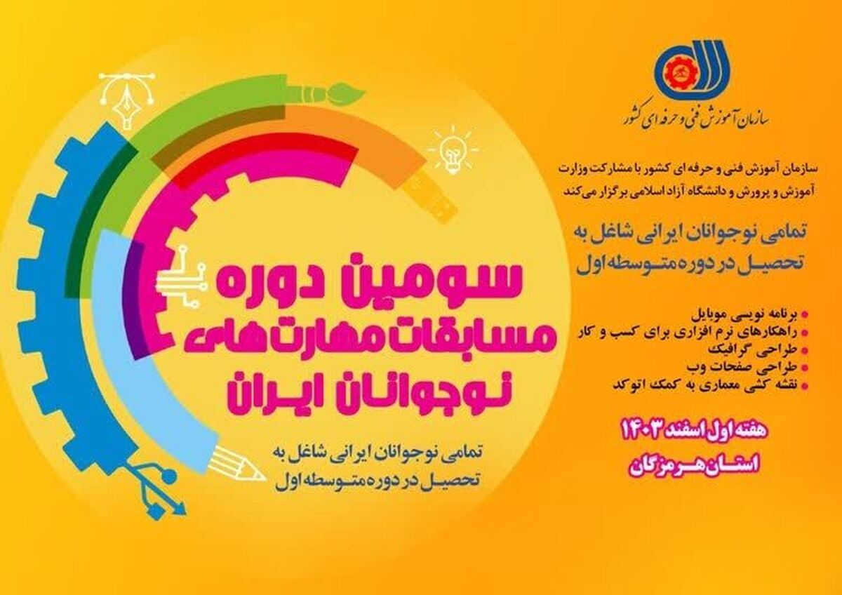 برگزاری سومین دوره مسابقات مهارت‌های نوجوانان ایران