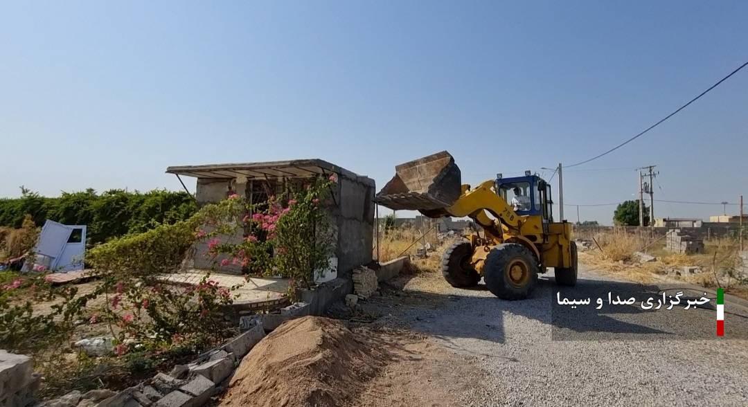 تخریب ۱۰۳ باغ ویلای غیر مجاز در میان آب شوشتر