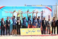 چهارمین قهرمانی متوالی پیکان بندر دیر در لیگ والیبال ساحلی کشور + فیلم
