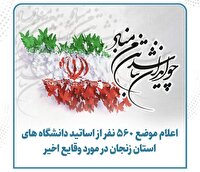 اعلام موضع جمعی از اعضای هیأت علمی دانشگاههای استان زنجان در صیانت از کیان میهن و شکوه ملت