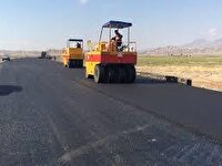 اجرای روکش آسفالت محور زنجان - بیجار
