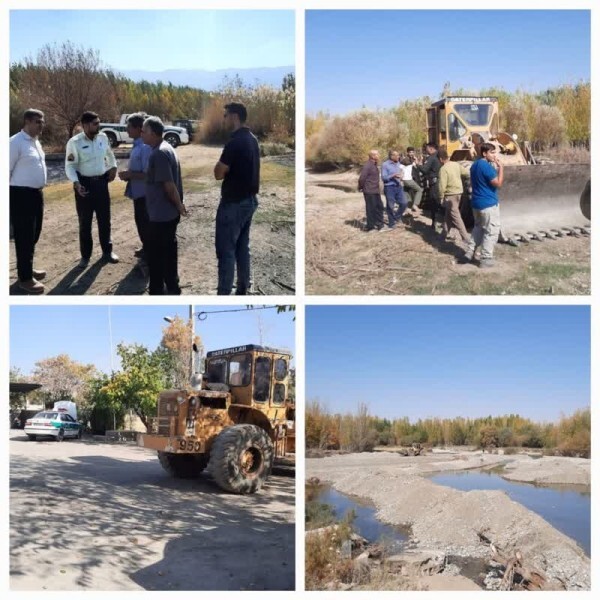 توقیف دستگاه غیر مجاز در بستر رودخانه گاماسیاب