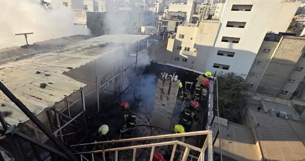 مهار حریق هتلی در مشهد