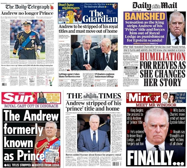 مهمترین عناوین روزنامه‌های جهان ۹ آبان ۱۴۰۴