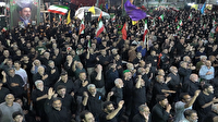 حضور پرشور عزاداران گلستانی در میدان؛ رجز خوانی مدافعان حریم وطن