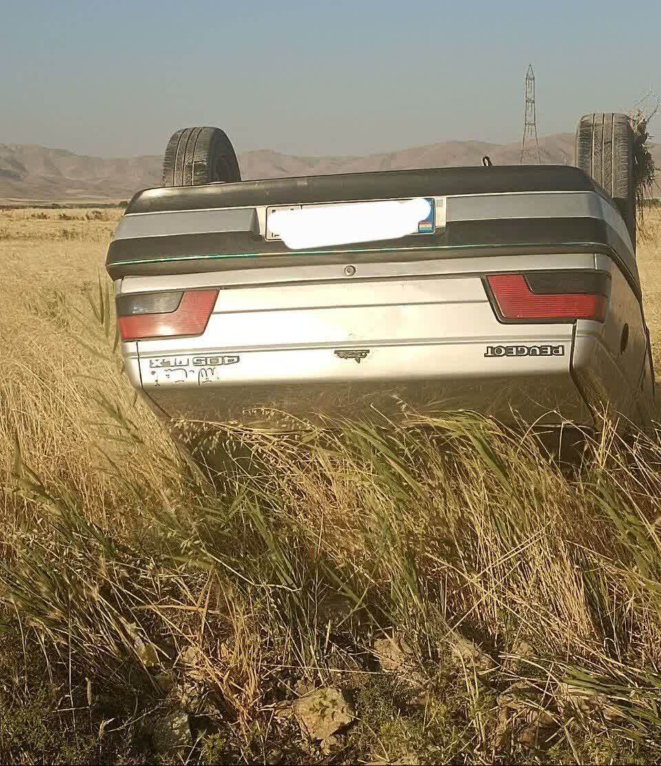 واژگونی پژو ۴۰۵ با رانندگی نوجوان ۱۴ساله در محور «چالانچولان» لرستان