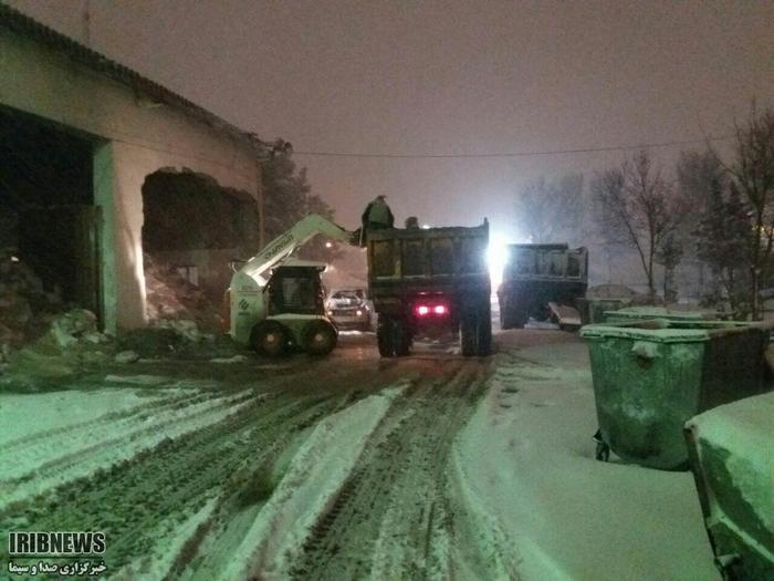 بارش برف در فرديس کرج