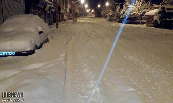 بارش برف در الموت شرقي استان قزوين