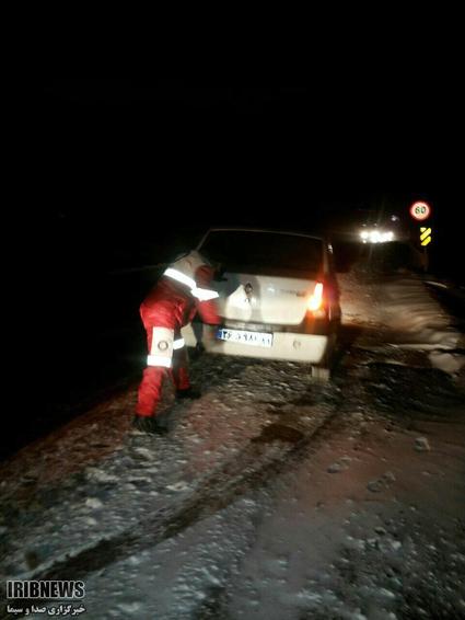 بارش برف در سمنان