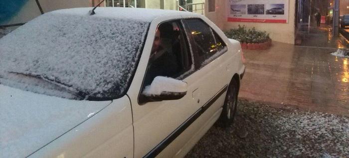 بارش برف در مهدي شهر سمنان