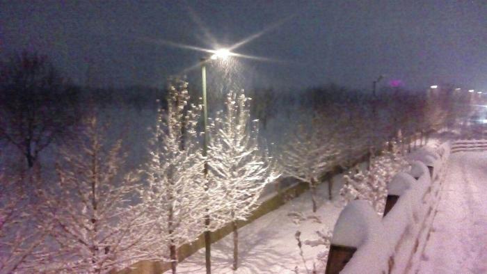 بارش برف در مهرشهر کرج