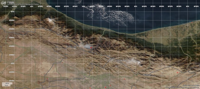 تصاویر ماهواره ای ناسا از منطقه دچار آتش سوزی در جنگل های الیت در جنوب چالوس